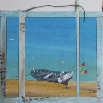 Named contemporary work « En attendant la marée », Made by LUDO