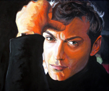 Named contemporary work « PORTRAIT - "Jude Law" », Made by AGRISELIN
