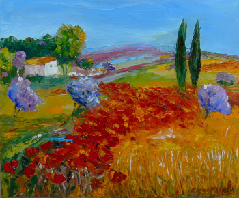 Named contemporary work « Le mazet des coquelicots », Made by RAOUL RIBOT