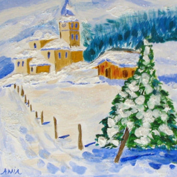 Named contemporary work « Sous la neige  Bonne année », Made by ANIA