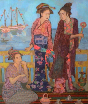 Contemporary work named « japanese women », Created by LESYA DEMCHENKO