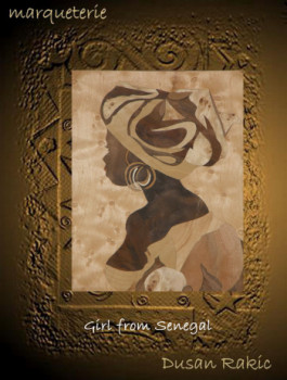 Named contemporary work « Girl from Senegal », Made by RAKIC DUSAN