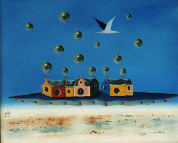 Contemporary work named « l ile », Created by GABY