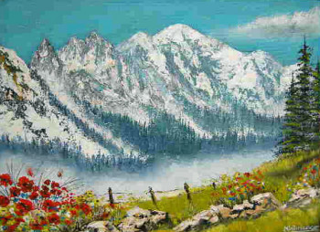 Named contemporary work « MT BLANC UN », Made by EDWARD