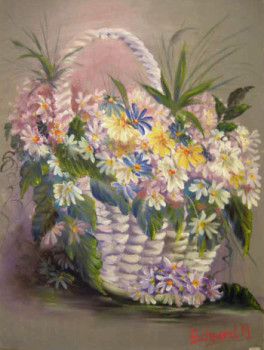 Named contemporary work « PANIER MARGUERITBLANC », Made by EDWARD