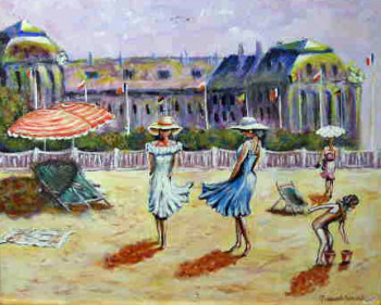 Named contemporary work « DEAUVILLE PLAGE », Made by EDWARD