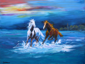 Named contemporary work « CAMARGUE », Made by EDWARD