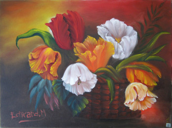 Named contemporary work « TULIPES PANIER », Made by EDWARD