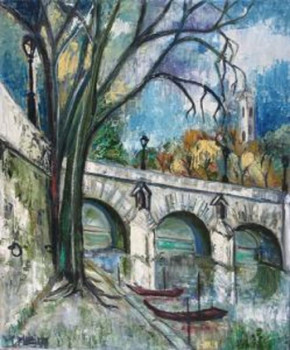 Named contemporary work « Le Pont Neuf », Made by LILIANE LOINTIER