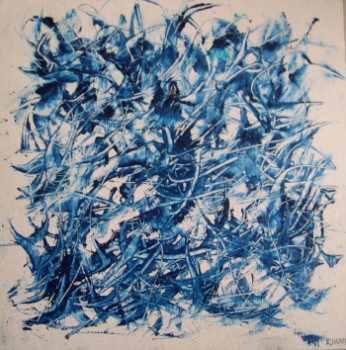 Named contemporary work « BLUE 30 », Made by EDWARD