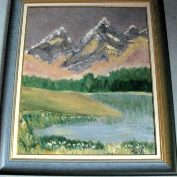 Named contemporary work « Paysage de montagne », Made by ANIA