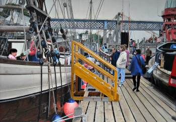 Named contemporary work « At the museum of the boats of Douarnenez », Made by DENIS