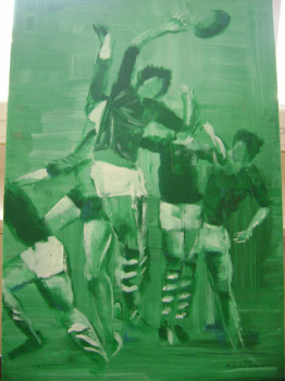 Named contemporary work « touche rugby », Made by ARTAXET  CAROLE