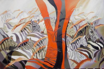 Contemporary work named « zebras », Created by RALUCA ANDREEA KITTY