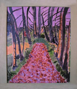 Named contemporary work « "l'allée des feuilles, ambiance automnale" », Made by ANIA