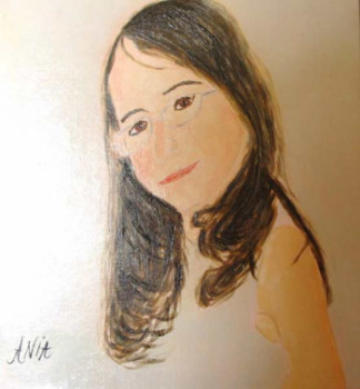 Named contemporary work « Portrait de jeune fille », Made by ANIA