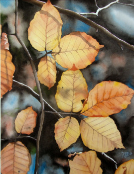 Named contemporary work « Impression d'Automne I », Made by YVES SIGNOR