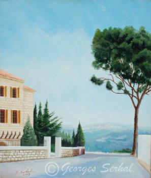 Named contemporary work « L 048 - Sur la route de Bikfaya / Liban », Made by GEORGES SERHAL