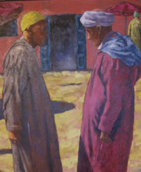 Named contemporary work « Discussion (détail) », Made by ABDALLAH EL ALAOUI