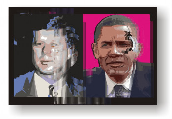 Named contemporary work « "KENNEDY.obama D'OBAMA" », Made by MANU NGOG