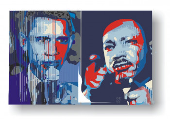 Named contemporary work « "LUTHER OBAMA" », Made by MANU NGOG