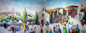 Named contemporary work « mariage aux Baux de Provence », Made by JANPOL PORTALIS