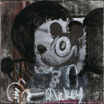 Named contemporary work « Mickey est méchant », Made by PARIS-PICHON