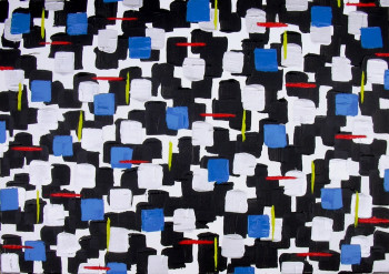 Named contemporary work « Hommage à mondrian », Made by GAEL PALAIS