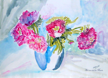 Named contemporary work « Bouquet de Pivoines », Made by ARCENCIELDEMARIE