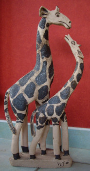 Named contemporary work « Girafes », Made by VALéRIE JOSSERAND