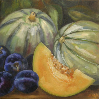 Named contemporary work « melons », Made by LENA B