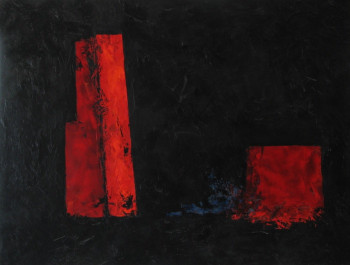 Named contemporary work « Noirs et Rouges I », Made by MARCO