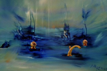 Named contemporary work « Indlandsis" le Grand Fleuve du Monde" », Made by EYLLIAE