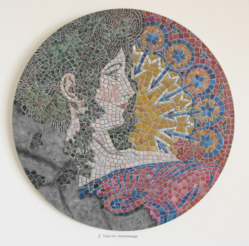 Named contemporary work « trompe l'oeil  mosaique », Made by ELIZABETH BLAIN