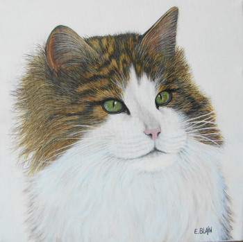 Named contemporary work « Chat beauté », Made by ELIZABETH BLAIN