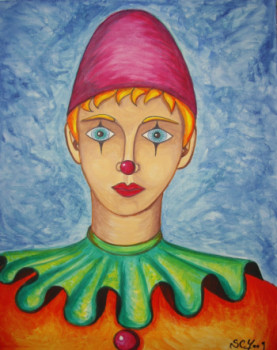 Named contemporary work « Bombolino, le petit clown », Made by STEPHANE CUNY