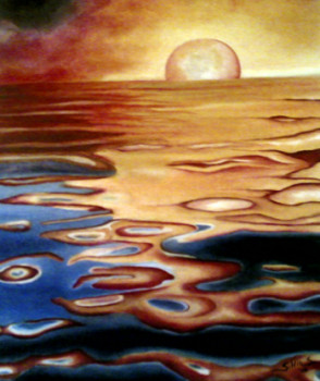 Named contemporary work « TRAMONTO2 », Made by SILEMA