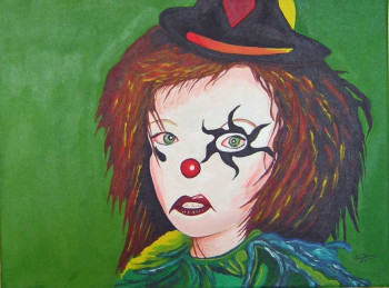 Named contemporary work « Clown Triste », Made by ARCENCIELDEMARIE