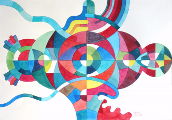 Named contemporary work « kleidoscopie coloria », Made by ADEL NAJAH