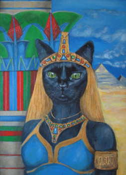 Named contemporary work « Bastet », Made by JULIENNE