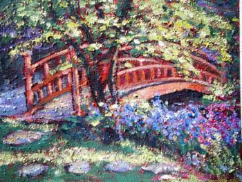 Named contemporary work « Petit pont chez Albert  », Made by RAYMOND BOURMAULT