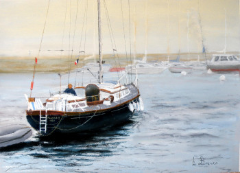 Named contemporary work « Brume dans le port », Made by LORENZO RAPPELLI