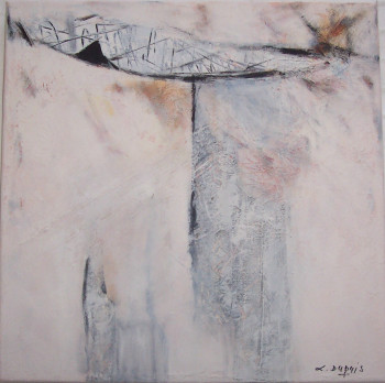 Named contemporary work « CONTEMPLATION BLANC 1 », Made by LYSIANE DUPUIS - CAVART