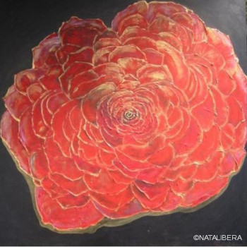 Named contemporary work « La rose d'or », Made by NATALIBERA