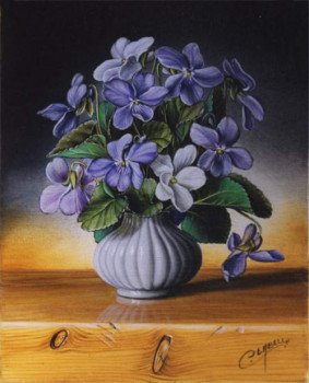 Named contemporary work « Violettes », Made by CHRISTIAN LABELLE