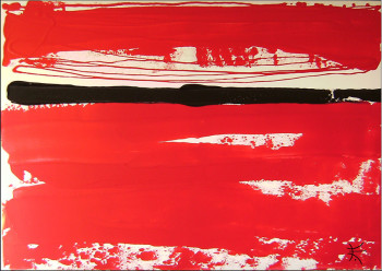 Named contemporary work « rouge », Made by EDD