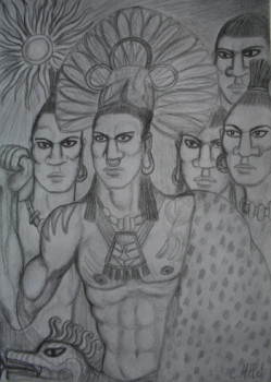 Named contemporary work « Homenaje a la civilizacion azteca », Made by FRIDAKAHLO