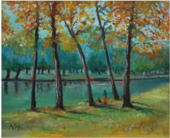 Named contemporary work « Au bord de l'eau », Made by NIKOLA MANCIC