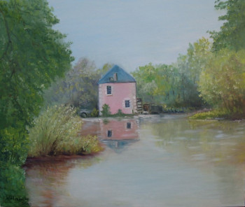 Named contemporary work « Moulin sur Indre », Made by NIKOLA MANCIC