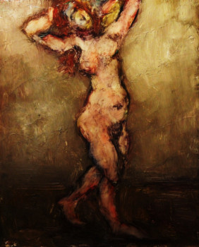 Named contemporary work « "Mademoiselle Maude posant toute nue" », Made by JEAN PIERRE HARIXCALDE
